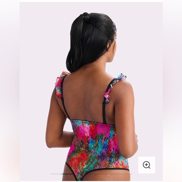 Silky Mesh Flutter Bodysuit - Picture 3 of 3